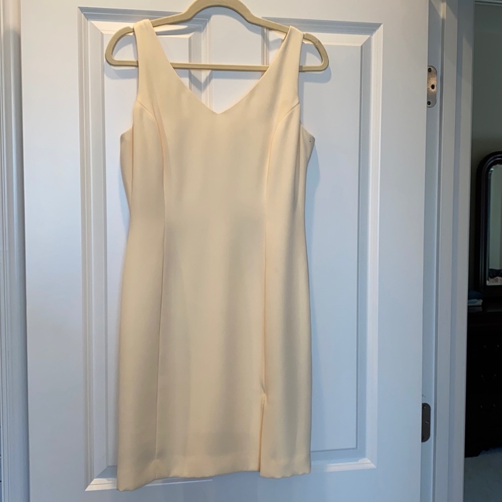 Hugo Buscati soft yellow dress.